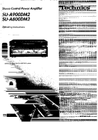 Technics - SUA-800-DM - Owners manual